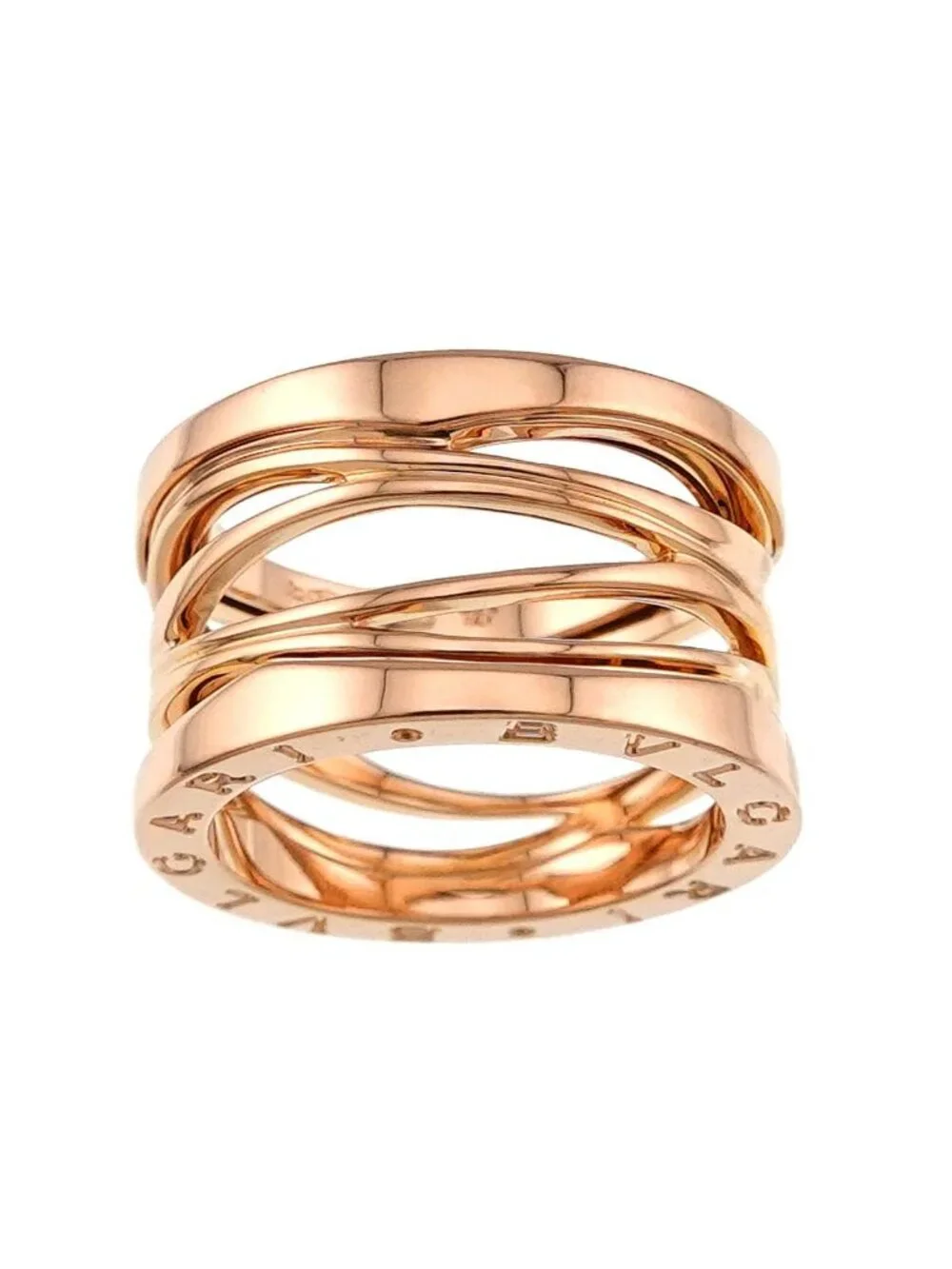 Bvlgari Legend 52 Ring 18k PG Pink Gold
